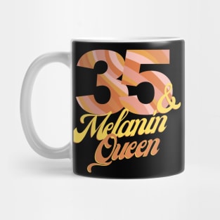 35th birthday woman 35 bday melanin queen Mug